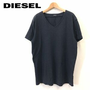 1H1173-F◆ DIESEL ディーゼル 半袖Tシャツ カットソー 大きめ トップス ◆ sizeXXL コットン100 ブラック 古着 メンズ 春夏