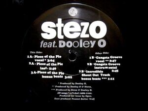 同盤2枚入り/未発表曲/STEZO FEAT. DOOLEY O - PIECE OF THE PIE/BOB JAMES - NAUTILUSネタ/GANGSTA GROOVE/STONES THROW