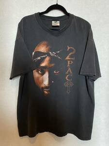1998年 2PAC XL ビンテージ Tシャツ 黒 マキャベリ TUPAC RAP TEE FEAR OF GOD FOG ラップ ロック rap vintage 