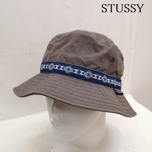 ステューシー Woven Tape Bucket Hat バケット ハット S/M 帽子 帽子 - 灰 / グレー