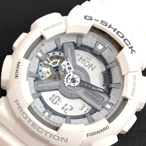 1円 カシオ G-SHOCK GA-110C クォーツ 腕時計 デジアナ メンズ ファッション小物 ホワイト 稼働品 CASIO A13181