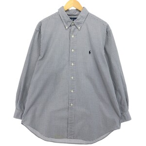 古着 ラルフローレン Ralph Lauren CLASSIC FIT クラシックフィット 長袖 ボタンダウンチェックシャツ メンズXL相当 /eaa476046