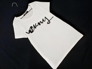 DKNY ダナキャランニューヨーク プリント カットソー sizeS/白 ■◆ ☆ efa3 レディース