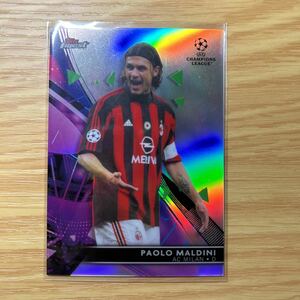 2021-22 Topps Champions League Finest Paolo Maldini extended base variation SP