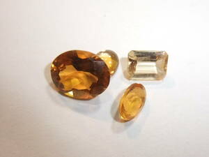 高品質リユースカット シトリンルース 4.7ct 天然石!未使用リユースmix色々在庫宝飾用☆　7　金運財運パワーストーン色々まとめて同梱可