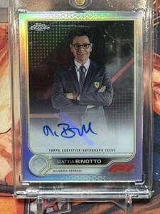 2022 Topps Formula Chrome MATTIA BINOTTO 直筆サインカード Refractor Ferrari フェラーリ