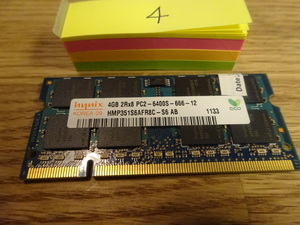 Hynix Memory ノート用 DDR2 4GB PC2 1枚 ////4
