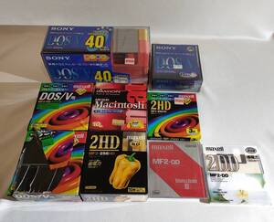 ○K14【未使用品】大量まとめ SONY DOS/V46 ケース入り フロッピー/maxell MF2 /Macintosh MF/2HD 3.5インチ メディア 日立