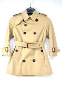 新品 (BURBERRY) KIDS Baby Cotton trench coat バーバリー キッズ ベビー コットン トレンチ コートサイズ 4Y 110cm