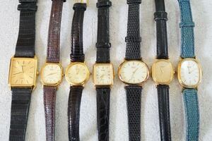 F492 全てSEIKO/セイコー ゴールドカラー 腕時計 7点セット アクセサリー レディース 大量 まとめて おまとめ まとめ売り 不動品