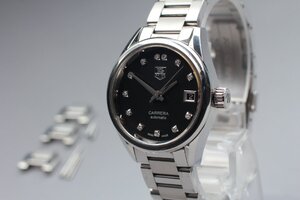 【美品・完動品】タグホイヤー カレラ Tag Heuer Carrera WAR2413.BA0776 レディース 黒文字盤 あまりごま3