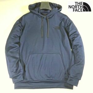 新品 ザ ノース フェイス ロゴ 刺繍 パーカー プルオーバー XL LL 紺 THE NORTH FACE メンズ 男性 紳士用