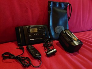 【AIWA】HS-JX70 RC-J70 vintage PORTABLE RADIO CASSETTE RECORDER アイワ ラジカセ カセットレコーダー カセットプレーヤー リモコン