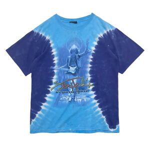 5千スタ【2000年 Jimi Hendrix タイダイ染め ビンテージ Tシャツ】ジミヘン バンド バンT USA製 90s liquid blue 総柄 nirvana レッチリ