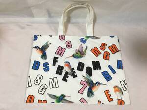 ○X145○USED MSGM バッグ トートバッグ レッスンバッグ 鳥柄