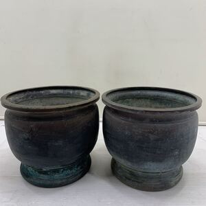 I☆まとめ売り☆火鉢 灰 火鉢セット 壺 ツボ 金属工芸 工芸品 伝統工芸品 アンティーク ヴィンテージ 昭和レトロ インテリア 茶道具 香炉