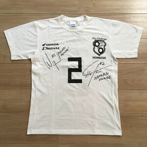 HONDA DREAM Autograph T-shirt 桜井ホンダ 鈴鹿8耐 2010 ♯2 亀谷長純 Tシャツ 選手不明サイン入り Mサイズ ユーズド