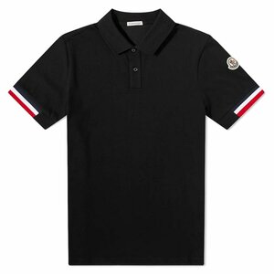 送料無料 83 MONCLER モンクレール 8A00023 899P0 ブラック 半袖 ポロシャツ size M