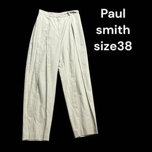 美品　ポールスミス　コットン　美形　テーパードパンツ　38　M4I648　Paul smith　M、9号　綿、コットン