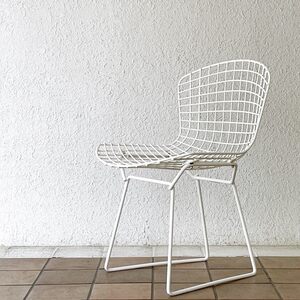 ◇ ノル Knoll 420 サイドチェア ワイヤーチェア ハリー・ベルトイア Harry Bertoia ホワイト ミッドセンチュリー 名作椅子