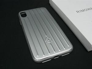 ■新品■未使用■ RIMOWA リモワ アルミニウム iPhone XS Max 対応 アイフォンケース スマホケース シルバー系 FI0591