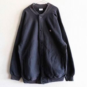 【雰囲気抜群】CHAMPION【90s REVERSE WEAVE スナップ カーディガン】XL USA製 リバースウィーブ ブラック チャンピオン u2411233