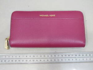 △●未使用 MICHAEL KORS マイケルコース ラウンドファスナー長財布