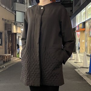 ARTS＆SCIENCE 23AW Quilt combi LT CT shキルティングコンビノーカラーウールシルクコート 8069000110043