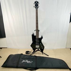 ●【売り切り】B.C Rich ビーシーリッチ エレキベース Warlockワーロック4弦 ブラック 音出し確認済み ソフトケース付属 弦楽器