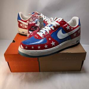 【KKB0613.2-4KY】未使用 NIKE ナイキ AIR FORCE 1 PREMIUM エアフォースワン プレミアム 27.0cm スニーカー 星柄 ブルー×レッド 保管品