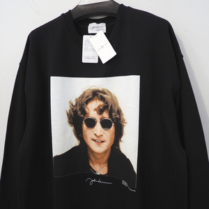 新品 ジャーナルスタンダード x ジョンレノン コラボ フォト プリント スウェット 黒 ブラック メンズ XL 2XL John Lennon JOURNALSTANDARD