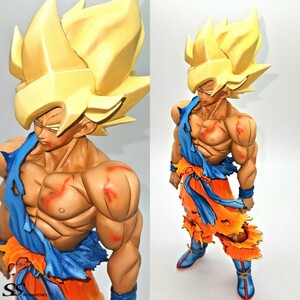 ドラゴンボール SMSP 孫悟空 二次元 リペイント フルリペイント 2.5次元 フィギュア 超サイヤ人 2D 一番くじ パテ盛り 