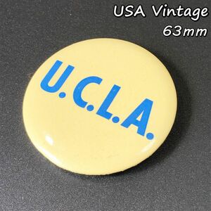 缶 バッジ　アメリカ　輸入 雑貨　ビンテージ　63mm　『 UCLA 』　当時物　　バッチ　( BAT1064 )