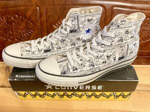 ★☆ピーナッツ60周年!レア!converse ALL STAR チャーリーブラウン HI 白 9.5 28cm コンバース オールスター スヌーピー コラボ 241☆★