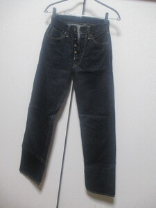 W26小さ目◆BLUE WAY BLUE JEANS◆デニム パンツ◆ダーク系 ◆革ラベル◆未使用◆② 