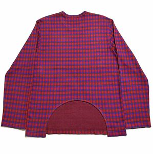 COMME des GARCONS HOMMEPLUS 2020AW Color Resistance タータンチェック 穴開きカットソー ロンT 長袖Tシャツ オムプリュス 20AW サークル