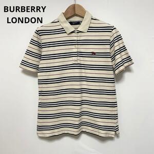 BURBERRY LONDON バーバリー ポロシャツ アイボリー ストライプ PA