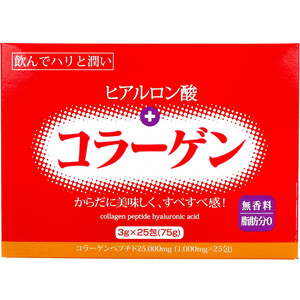 【まとめ買う】※[11月26日まで特価]ヒアルロン酸+コラーゲン 無香料 3g×25包入×12個セット