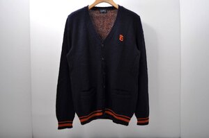 coco 中古 パーリーゲイツ メンズ 長袖カーディガン 紺 ネイビー モヘヤ チェック柄 5(L) レターパックプラス発送可 84464