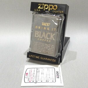 未使用★ZIPPO UCC DRINK IT BLACK COFFEE ライター 1996年製 ユーシーシ ブラックコーヒー ジッポー ジッポ★1