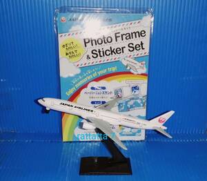 ☆非売品☆JAL☆SKY JAPAN☆JA731J☆飛行機☆ミニチュア☆オリジナル☆フォトフレーム&シールセット☆マグネット☆日本航空