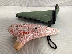 【H0739】 Ocarina オカリナ 楽器 NIGHT AC ソフトケース入り