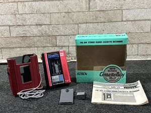 171★〇 美品 AIWA CassetteBoy HS-J7 付属品多数 FM/AM STEREO RADIO / アイワ カセットボーイ 検( WALKMAN Vintage Antique Retro 〇★