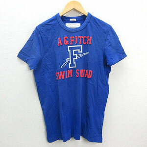 G■アバクロンビー&フィッチ/Abercrombie&Fitch Tシャツ/コットン【XL】青/men