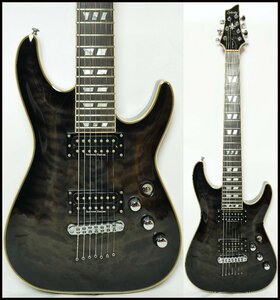 ★SCHECTER★AD-C-7-CTM See Thru Black 7弦ギター Seymour Duncan搭載 美品 2011年製 シェクター★