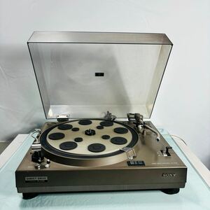 f501 SONY DIRECT DRIVE TURNTABLE ターンテーブル PS-4750 レコードプレーヤー オーディオ機器 音響機材 ソニー 33-45 回転可　送:140