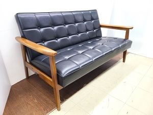 【中古品】 カリモク家具 カリモク60 Kチェア2シーター ソファー 2人掛け ○YR-16621○