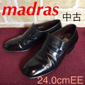 【売り切り!送料無料!】A-177 madras!ローファー!24.0cm EE!仕事!ビジネス!冠婚葬祭!七五三!入園入学式!卒園卒業式!フォーマル!中古!