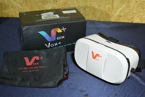 ほぼ未使用★スマホ用超3D映像　VOX PLUS 3DVR ゴーグル ヘッドマウント用 ヘッドバンド付き ホワイト★