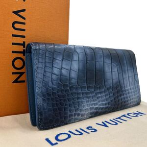 【新品未使用IC搭載】LOUIS VUITTON ルイヴィトン 長財布 アリゲーター クロコダイル N81530 エキゾチックレザー ポルトフォイユブラザ